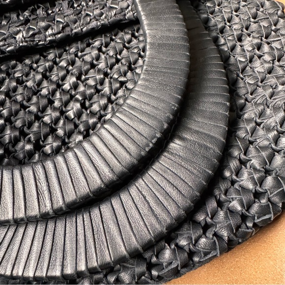 Genuine soft Leather woven black bohemian bag designer handmade vintage vibes - Picture 17 of 17